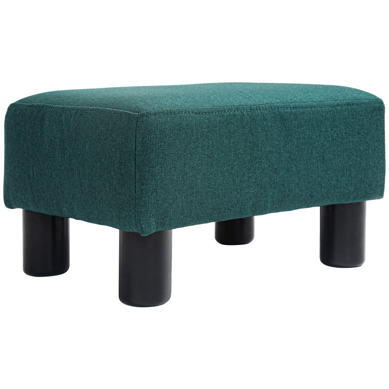 Foot Rest Of , Linen Upholstery And Plastic Legs For Living Room Function Stool By Style