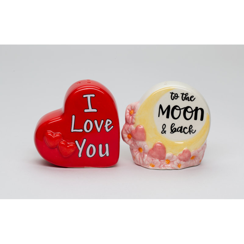 Amour, cœur et lune sel et poivre