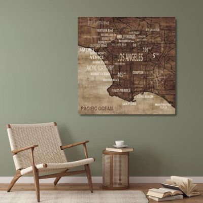 Canora Grey Wilson, Luke Gallery Wrapped Canvas Art Titled: Map of Los Angeles