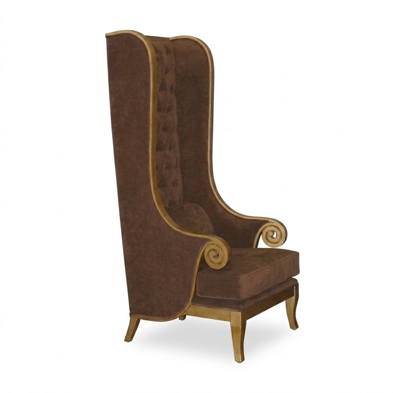 Chaise longue en chenille capitonnée Deeana