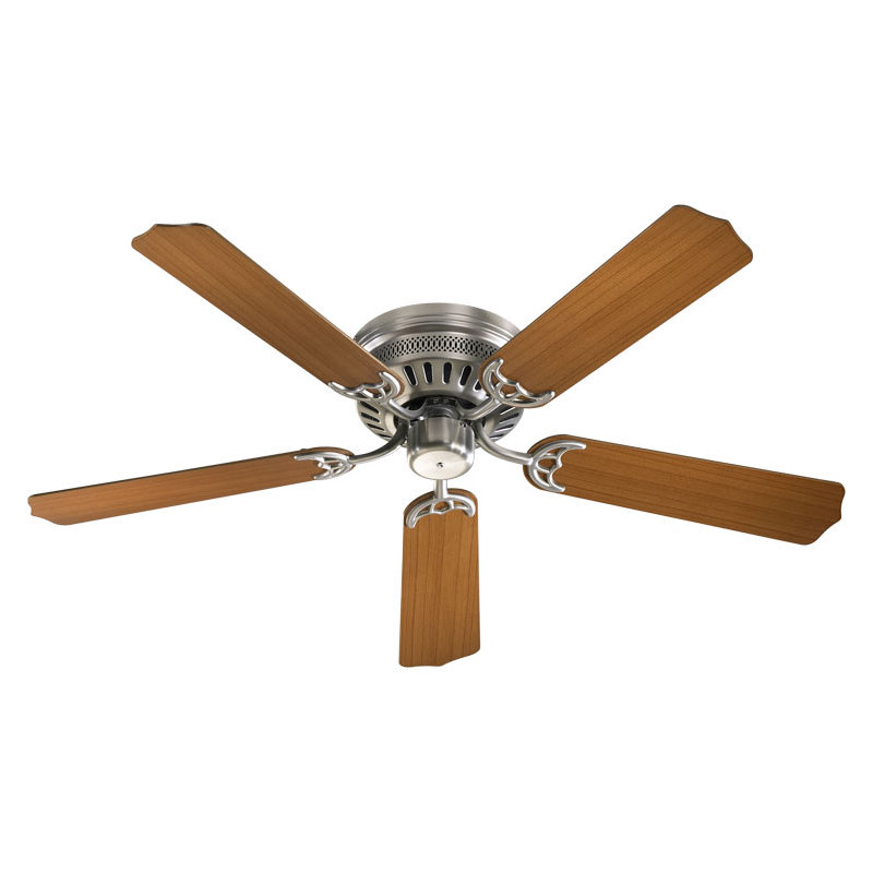 Eastin 52'' Ceiling Fan, Satin Nickel with Teak / Walnut Blades