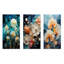 Seacreature Reflections - Abstract Botanicals Metal Wall Art Set Of 3-103228726