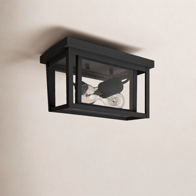 Vermont Seeded Square Outdoor Flush Mount