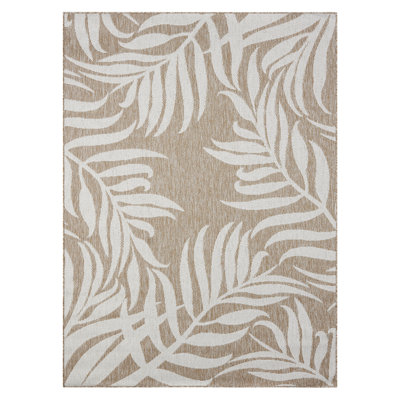 TOMMY BAHAMA Patio Country Botanical Coastal  Indoor/Outdoor Area Rug, Navy/Cream, 7'10"x10'2"