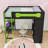 Full Wooden Loft Bed With Wardrobe, LED Strips, USB Ports And Desk-1482088248