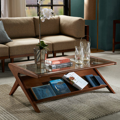 Table basse Rocket avec verre trempé