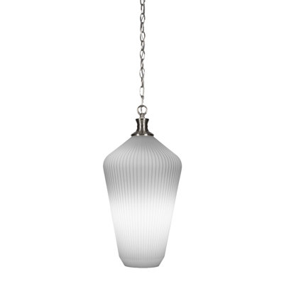 Carina Chain Hung Pendant With 11" Glass