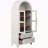 71" Tall Arched Kitchen Pantry Cabinet With 2 Large Drawers, Modern Farmhouse Kitchen Storage Cabinets With Adjustable Shelves, Glass Door, Wood Versatile Cupboard For Kitchens, Dining Room