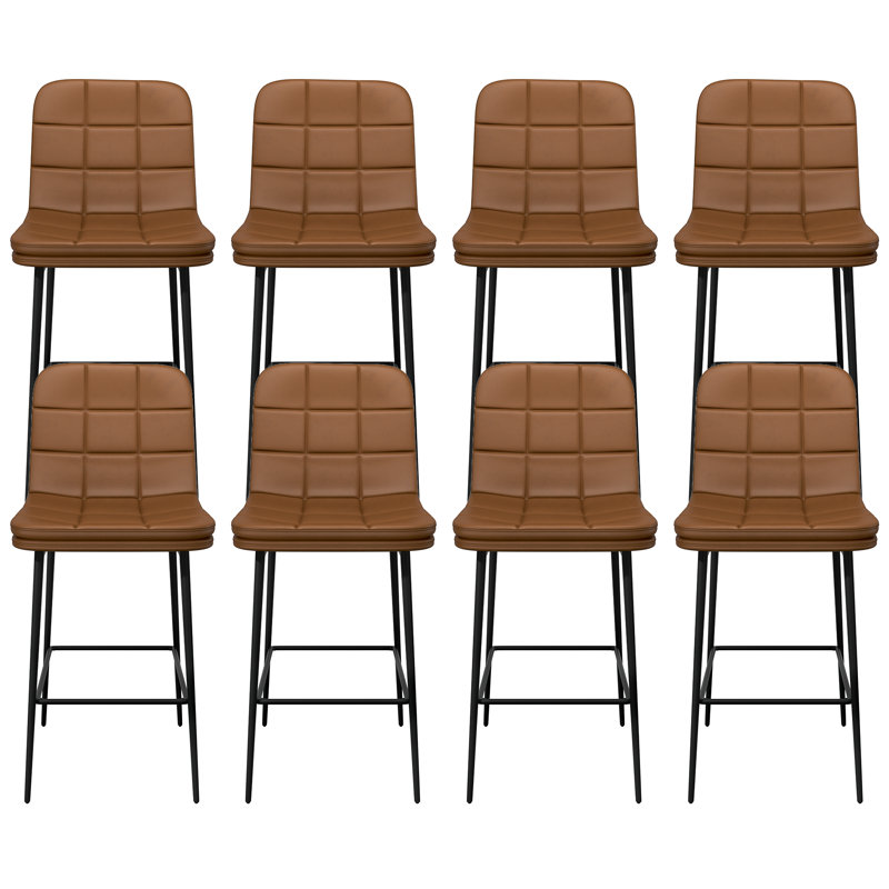 High-End Counter Height Kitchen Bar Stools, 8, Yellow