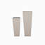 Ensemble de 2 pots d'extérieur en osier PE, beige