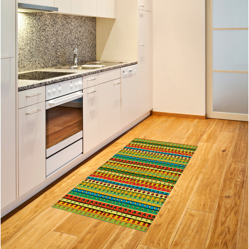 Tapis décoratif en fibre de polyester à haute densité, Rectangle 2 pi 7 po x 5 pi