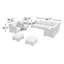 Ensemble modulaire de patio en osier pour 6 personnes avec coussins Eloisa-1291562768-1281327947