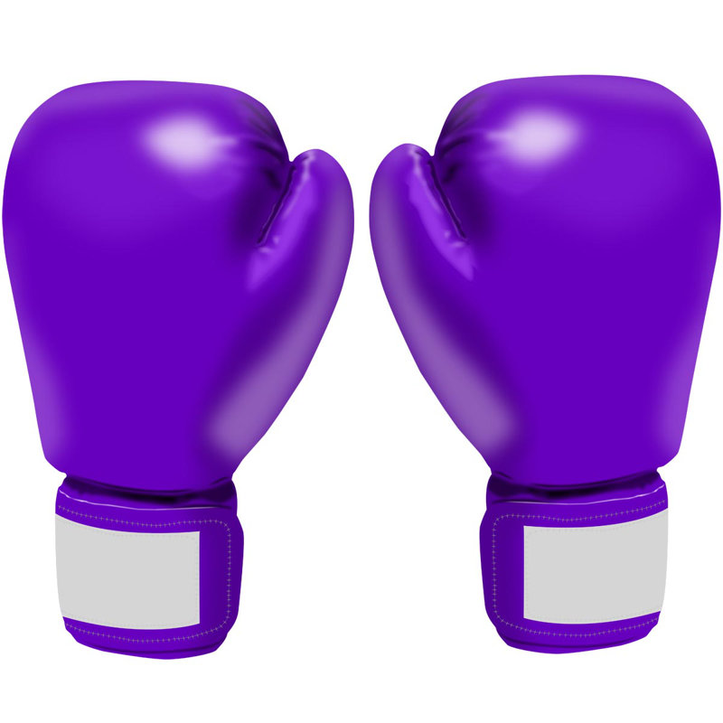 Boxing Gloves Home Gym Wall Decal, 48" H X 30" W, Purple