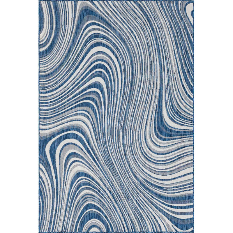 Outdoor Iris Area Rug Lakeside Color, Rectangle 6' x 9'