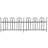 Corsair 30.5'' H x 37.5'' W Steel Decorative Border Fence With Posts