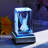 3D Crystal Guardian Angel Figurine With Colourful Light Base