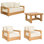 Melrose 4 Piece Outdoor Conversation Set