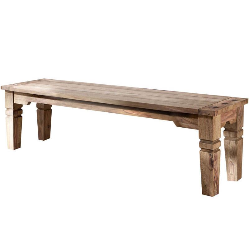 Leeds Solid Wood Bench, 45 cm H x 140 cm W x 40 cm D