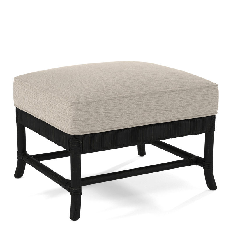 Lafayette Ottoman, Black, Blue and Cream Stripe; 0201-64
