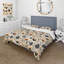 Meadow Beige And Black Floral Pattern - Ensemble de housse de couette à motif floral-1927345484