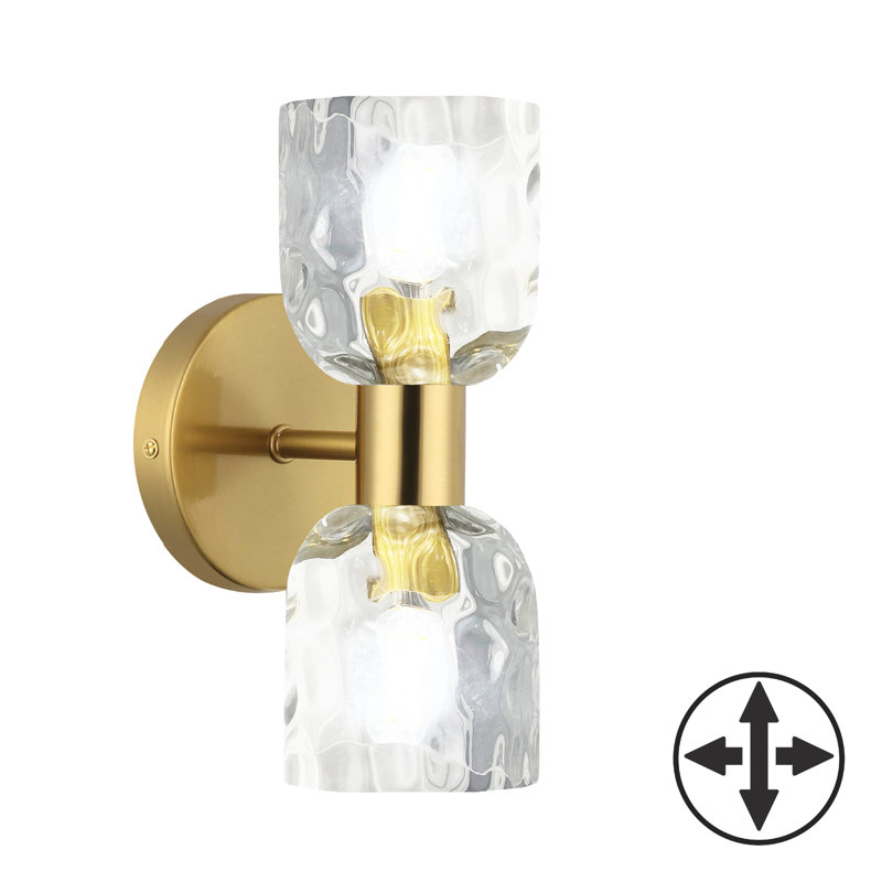 Griffith 2 Light Vanity Light, Aged Brass