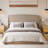 Upholstered Bed Frame With Wingback Headboard,Low Profile Platform Bed With Padded Headboard-1591434092