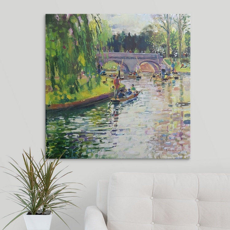 «Anjuman Glad Green Summer» par Peter Graham, reproduction d'art, H 20" x l 20" x P 1", Cadre noir