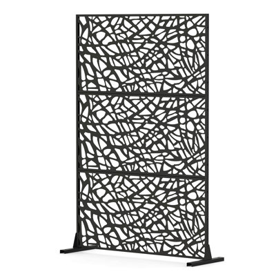 Paravents pliables en métal et panneaux en plastique avec écran d'intimité intérieur autoportant et autoportant, écran d'intimité décoratif pour balcon, patio, paravent, forme de maille