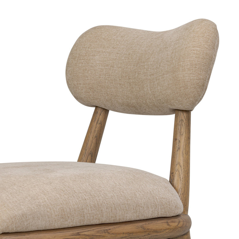 Juna Upholstered Dining Chair, Smoked Oak, Natural