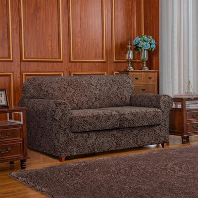 Jacquard Stretch 2 Cushion Loveseat Slipcover