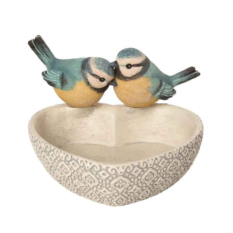 Boîte à oiseaux en résine multicolore à motif de ressorts 6,5 po 