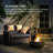 Round Stone Propane Smokeless Fire Pit with Lid