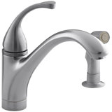 Forté 2-Hole Kitchen Sink Faucet with 9-1/16" Spout, Matching Finish Sidespray