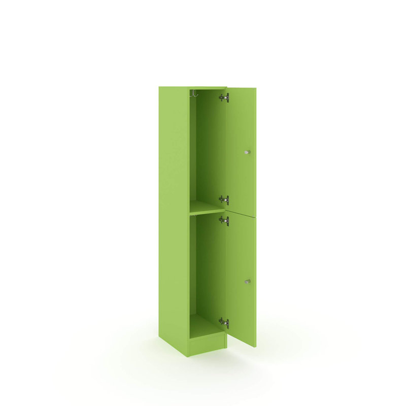 Armoire-penderie simple à deux compartiments avec porte, Îlot, H 59 po x l 12,5 po x P 17 po