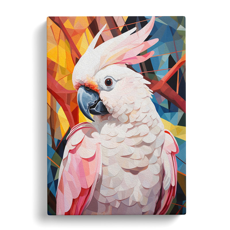 Cockatoo Orphism - Wrapped Canvas Print, 60cm H x 40cm W x 3cm D