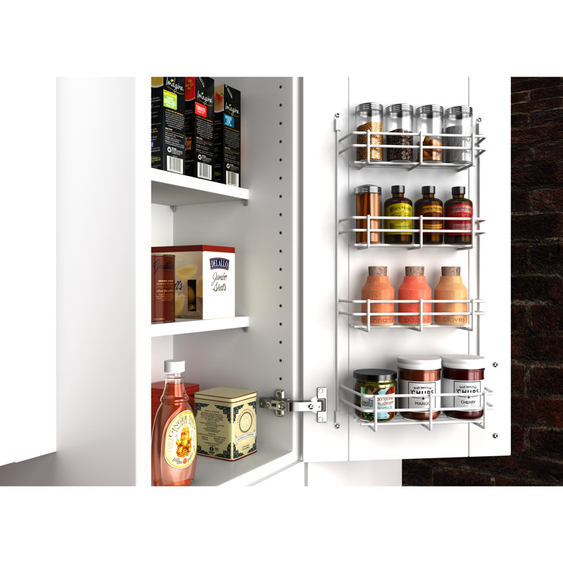 Steel Door/Wall Mount Spice Organizer, 11" W