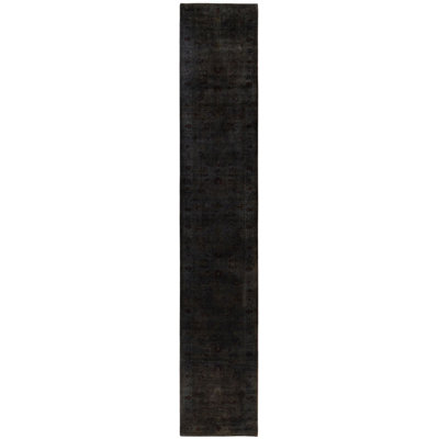 Overdyed One-of-a-Kind 3' 3" X 18' 4" Hand Knotted Area Rug