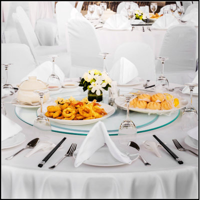 VEVOR 20 in Glass Lazy Susan Turntable, 360 Degree Rotation, Clear Tempered Glass, Smooth and Silent Spin for Dining and Entertaining
