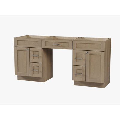 Ensemble de meuble-lavabo double 72 po avec bureau Disar
