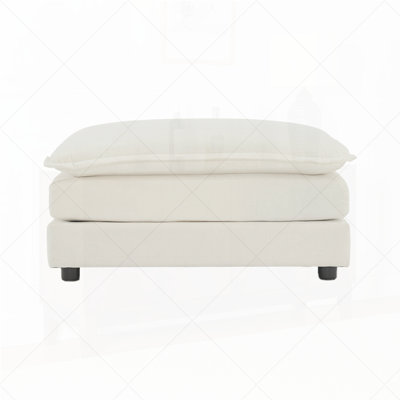 Chenille Fabric Ottomans Footrest to Combine with 2 Seater Sofa, 3 Seater Sofa and 4 Seater Sofa, Chenille