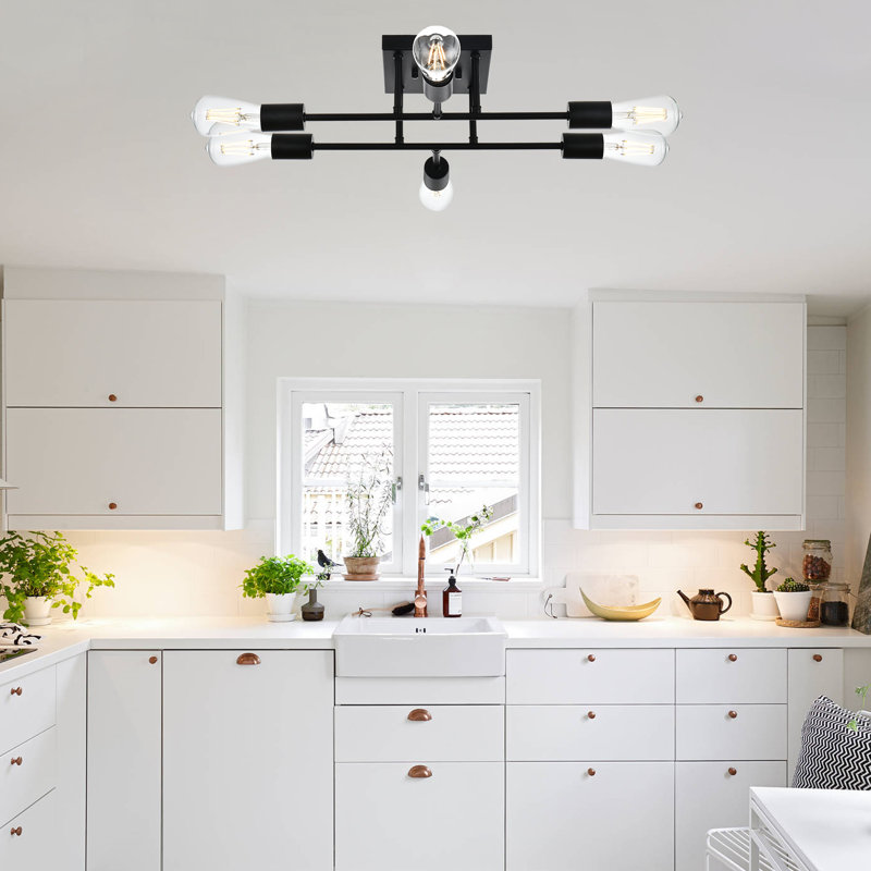 Semi Flush Mount, Black