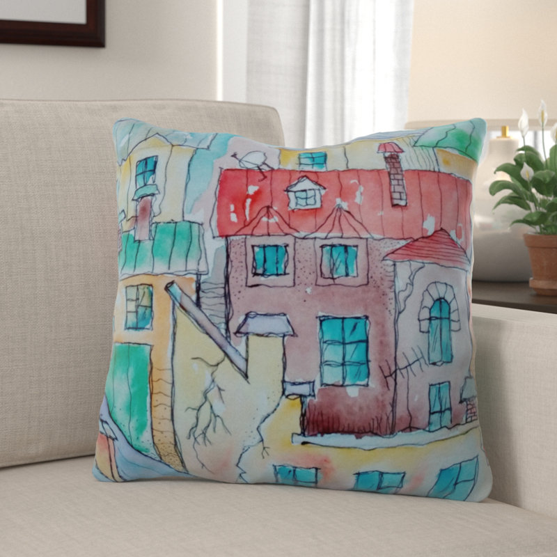 Housse et insert de coussin carré Diemer, Microsuède, Intérieur