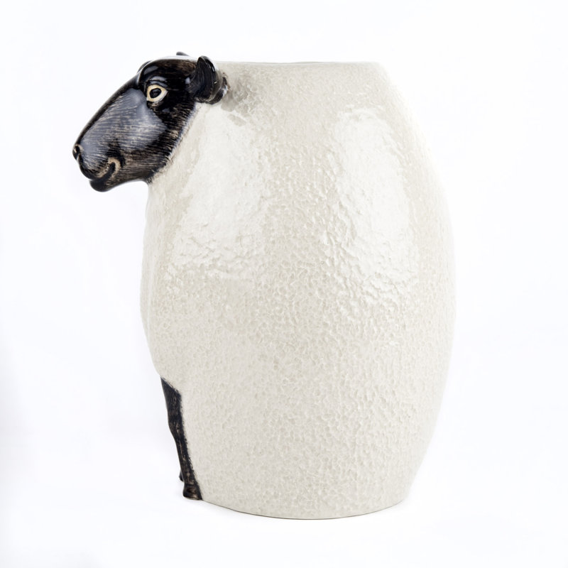 Flower Vase - O/S - Sheep - Suffolk Sheep Black