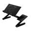 Table pliante portative à 360 degrés avec ventilateur et souris noire