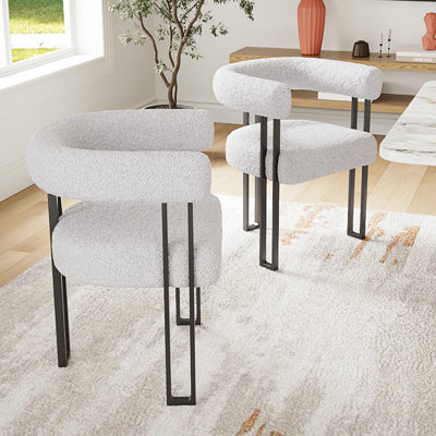 Mahjabi Upholstered Dining  Arm Chairs