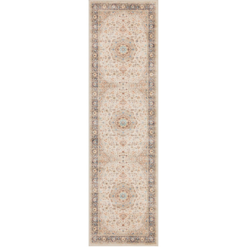 Contemporary Design Multi Accent Rug, Runner 2' x 7'