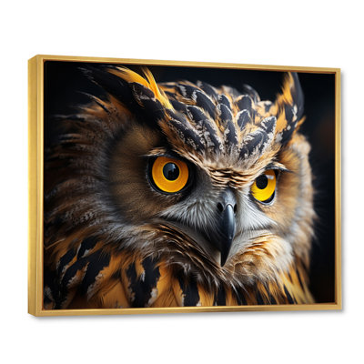 Portrait d'un hibou jaune - impression