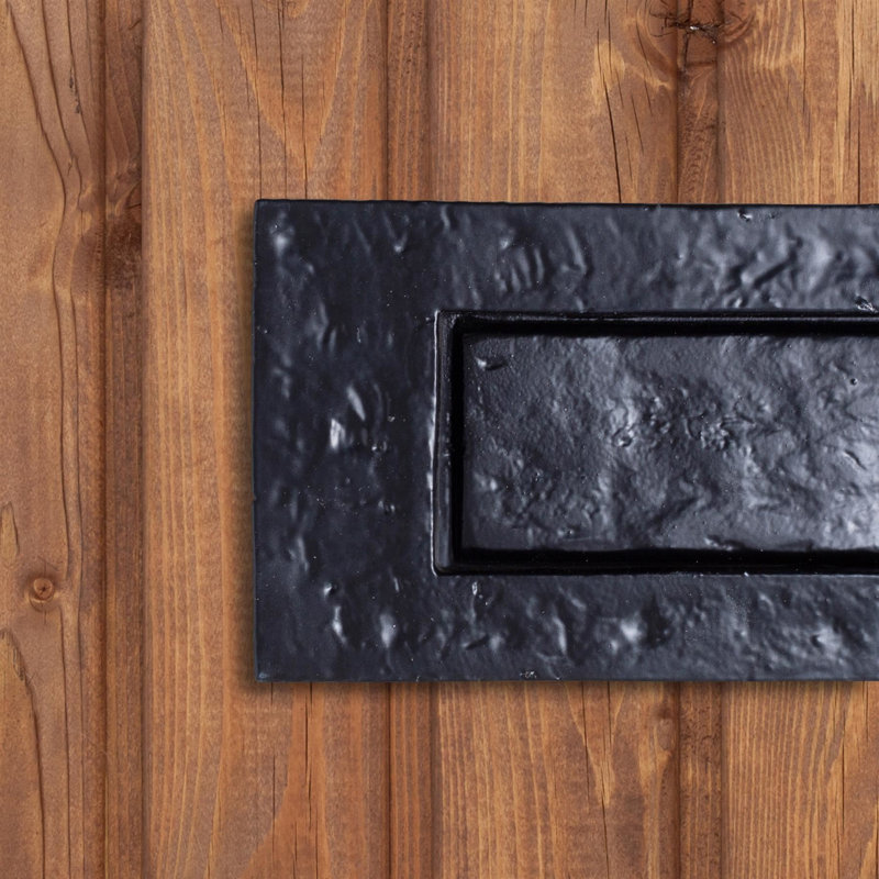 Hammer & Tongs - Rustic Letter Plate - W255mm x H85mm - Black