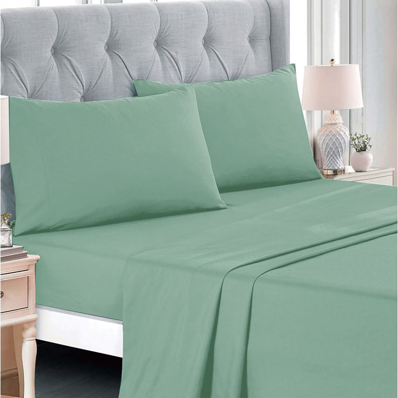 Très grand lit - Ensemble d'édredon moderne à motif floral vert 7 pièces