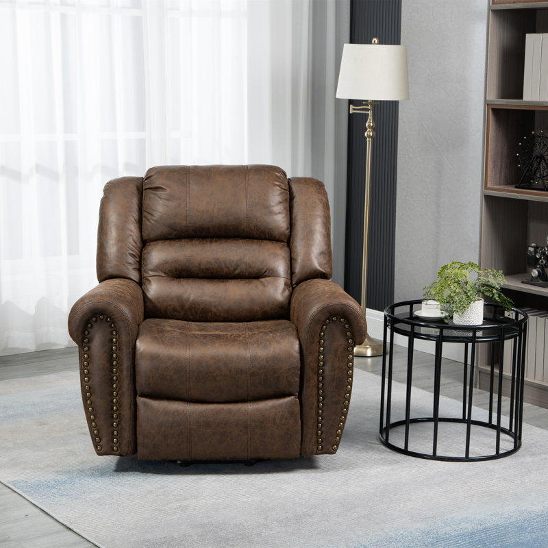 Fauteuil inclinable chauffant USB Power Lift Assist avec masseur, Similicuir brun